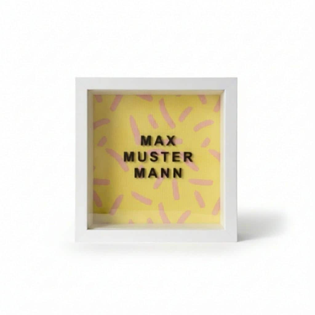 3D Wandbild "F*CK U ALL" | Provokantes Statement & Büro Humor | Lustiges Geschenk Sarkasmus | Rahmen Gelb Pink | Modern Art 20x20