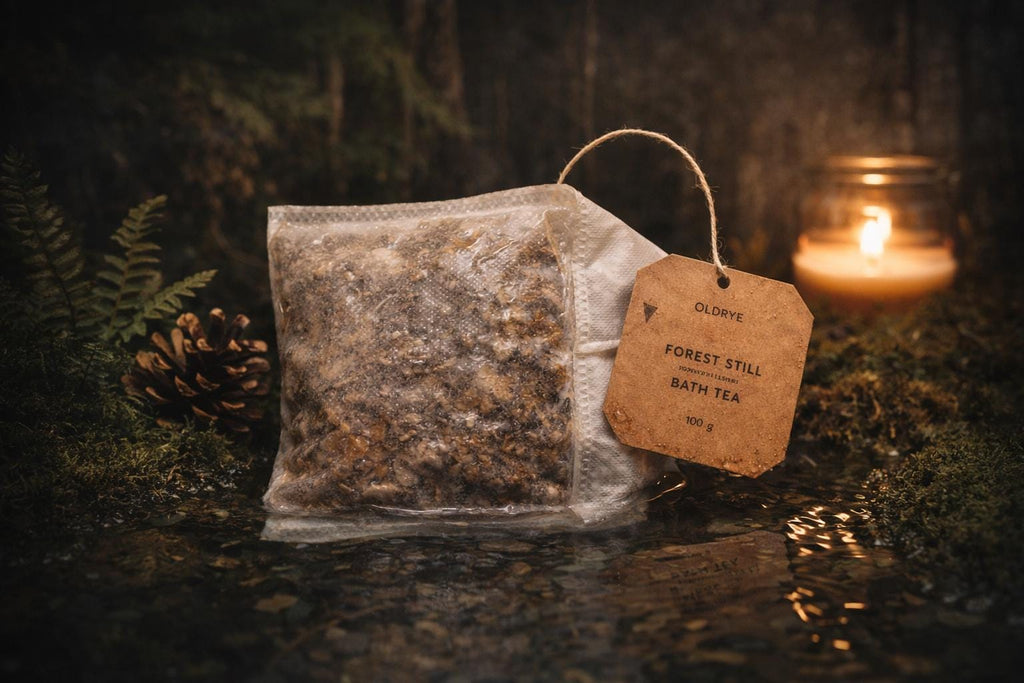 FOREST STILL Bath Tea · Handgemachter Bio Kräuter Badetee · Aromatherapie Kräuterbad · Nachhaltig & Natürlich · Waldkräuter · 100 g Wellness