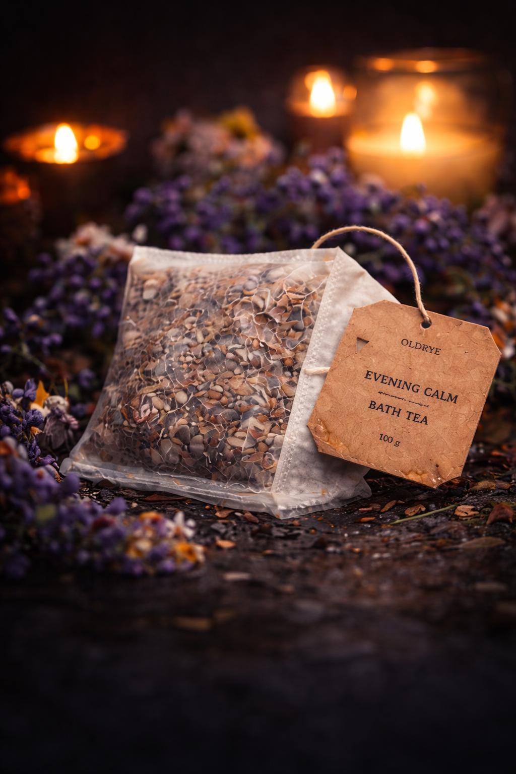 EVENING CALM Bath Tea · Bio Kräuterbad für den Abend · Sanftes Entspannungsbad · Aromatherapie · Handmade · 100 g · Wellness · Kräuterbad